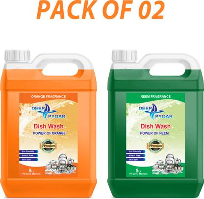 DEEPPYOR ORNGE AND NEEM DISHWASH GEL COMBO PACK NON ACIDIC Dishwash Bar
