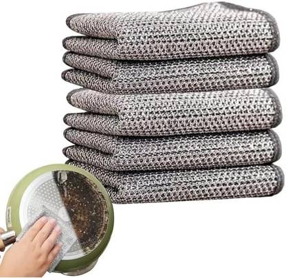 DR.GADGET Wire Dishwashing Cloth,Cleaning ScrubberPad,Kitchen Washer SteelScrubPad Scrub Pad