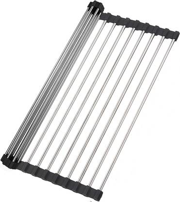 Gyanadh Roll Up Dish Drying Rack Multipurpose Foldable Sink Drying Rack Dishwash Bar