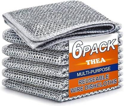 WebDealz Pack of 6 Dishwashing Scrub/ Steel WIre Cloth Pads CCX6.17 Dishwash Bar