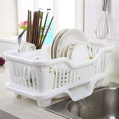 Vital Creations Drainer Rack Dish Drying Rack Dish Storage Rack Kitchen Utensil Hold Dishwash Bar