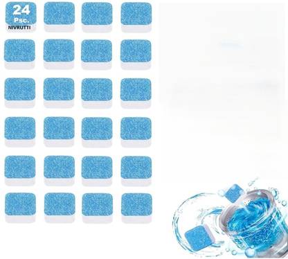 Nivrutti Washing Machine Cleaner Effervescent l Triple Action Descaling Fresh 24 Tablets Dishwashing Detergent