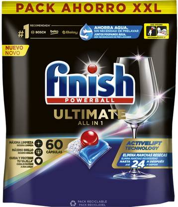 Finish Powerball Ultimate All In 1 Tablet 60 Regular Dishwashing Detergent