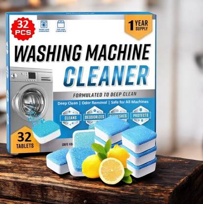 WashifyTab 32 PC High Quality Washing Machine Deep Cleaner for Front and Top Fix Dishwashing Detergent