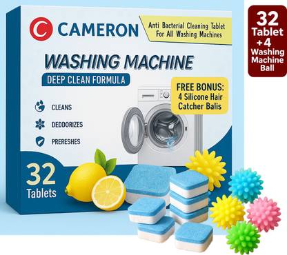 Cameron Deep Clean Drum Tablet with 4 Washing Machine Balls Dishwashing Detergent