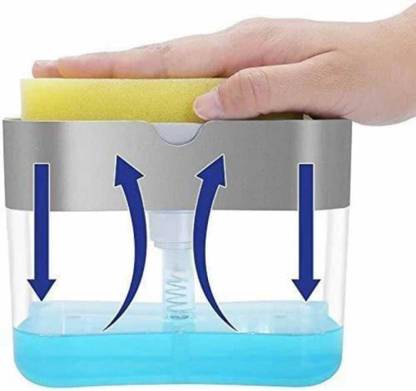 JKB TRADERS Kitchen Sink Dishwasher 2 in 1 Sink Sponge Holder (Plastic) Sink Sponge Holder