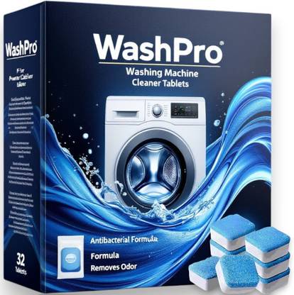 WASHPRO 32 Pcs Washing Machine Limescale Remover Dishwashing Detergent