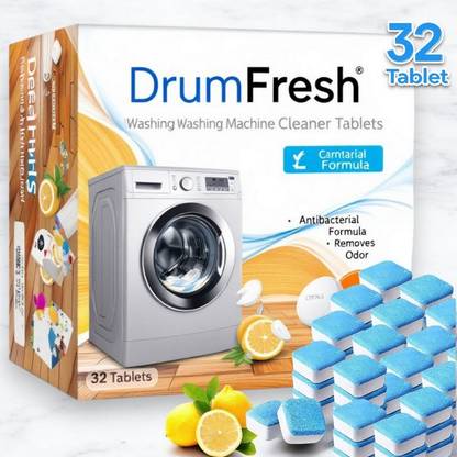 DrumFresh Washing Tablet Multipurpose Washing Machine Drum Cleaner for Top and Front Load Dishwashing Detergent
