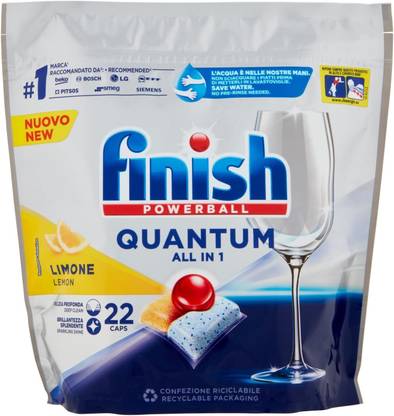 Finish PowerBall Quantum All In One Lemon 22 Tablets2 Dishwashing Detergent