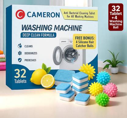 Cameron Washing Machine Cleaner Tablet Plus 4 Cleaning Balls Dishwashing Detergent