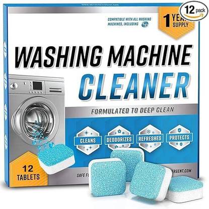 Krush Washing Machine Cleaner Descaler 12 Pack - Deep Cleaning Tablets Dishwashing Detergent