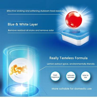 Eco-Gals Dishwashing Detergent Tablets with Bio Enzyme for Hygienic Cleaning of Utensils Dishwashing Detergent