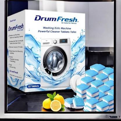 DrumFresh Anti Bacterial 32 Pcs Washing Machine Cleaner for Odor Control Dishwashing Detergent