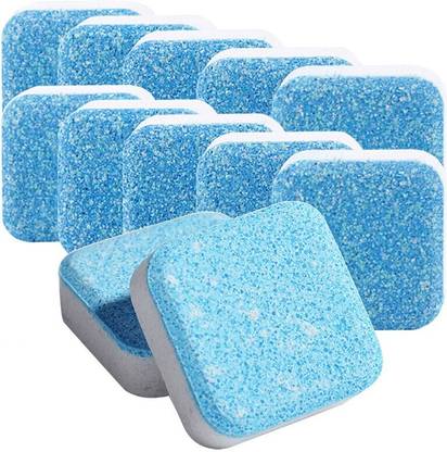 BEMALL Pack of 10 Tablet Descaling Powder For Washing MachineWashing Machine Cleaning Tablet | Washing Machine De-Scaler Tablet For All Company’s Front And Top Load Machine, Tablet For Perfectly Cleaning Of Tub & Drum Stain Remover Dishwashing Detergent