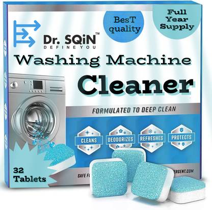 Dr. SQiN Highly Effective Washing Machine Cleaner Tablets, Deep Cleaning Descaler Dishwashing Detergent