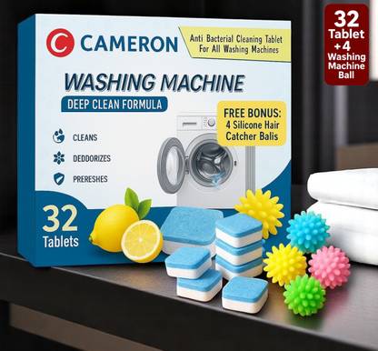 Cameron Washing Drum Clean Tablets and 4 Colored Wash Balls Dishwashing Detergent