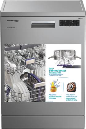 Voltas Beko by  A TATA Product DF14S2 Free Standing 14 Place Settings Intensive Kadhai Cleaning| No Pre-rinse Required Dishwasher