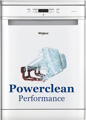 Whirlpool WFC 3C33 PF N IN Free Standing 14 Place Settings PowerClean Technology White, 30% extra space, 8 wash Programs, Ultra Quiet Performance Dishwasher