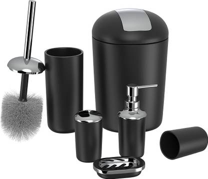 R. N. ABS Bathroom Accessories Set | Modern Bath Set | Bathroom Cleaning Set | Plastic Bathroom Set