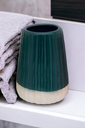 Malaikah Dark Green Holder Ceramic Bathroom Set