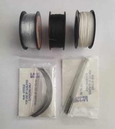 krishnasurgical Suture Thread And Needle Set for Veterinary Use, Suture Needle Dissection Kit