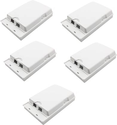 HANUTECH 2 Core Mini Fiber Box, Wall Mount Faceplate, Set of 5 Distribution Board