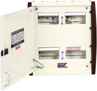 Selvo 6 WAY Three Phase Neutral (TPN) Double Door Distribution Board Distribution Board
