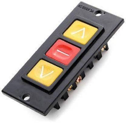 enrs E-NRS Up Down Stop 3 Buttons Switch Black Plastic Housing Push Button Distribution Board