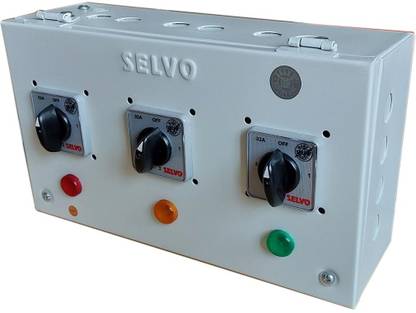 Selvo 32A Three Phase Neutral (TPN) Phase Selector Enclosure (Rotary switches Fitted ) Distribution Board