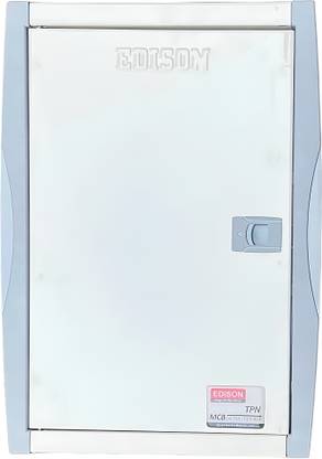 Edison 4 Way TPN Three Phase Neutral Double Door MCB Distribution Box- Contain 16 mcb's Distribution Board