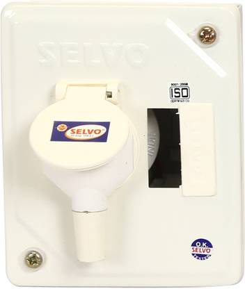 Selvo 20 Amps Two Pin Metal Clad Industrial Plug and Socket (Without Fitted MCB) SPN Distribution Board