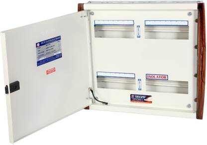 Selvo 8 Way Three Phase Neutral (TPN) Double Door Distribution Board Distribution Board