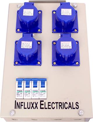 Influxx INFLX_144,3 Pin,16 Amps Industrial Plug And Socket ,16 Amps With Metal DB D Distribution Board