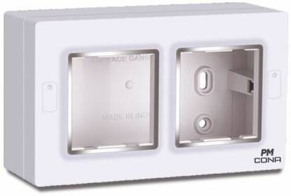 PM Cona 6804, PVC Modular Gang Box 4M, (Pack of 2) Distribution Board
