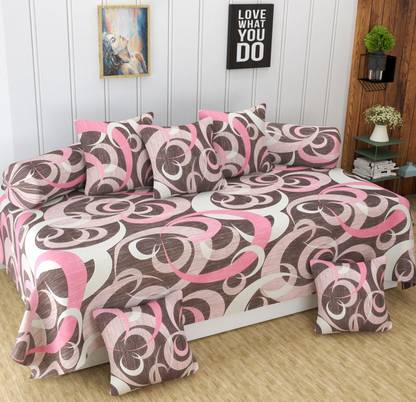 YaAkholic Cotton Plain, Geometric Diwan Set