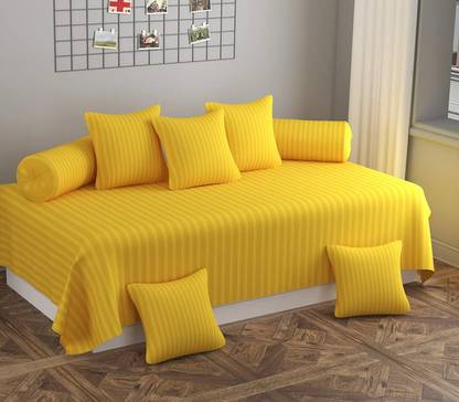 CASTIQA Satin Striped Diwan Set