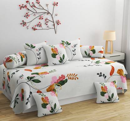 Rabhnoor Polycotton Floral Diwan Set