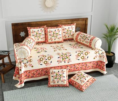 Blocks Of India Cotton Floral Diwan Set