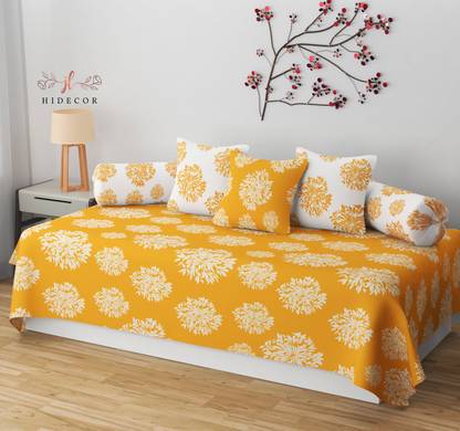 HIDECOR Cotton Polka Diwan Set