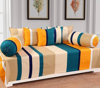 Amrange Polycotton Striped Diwan Set