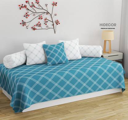 HIDECOR Cotton Geometric Diwan Set