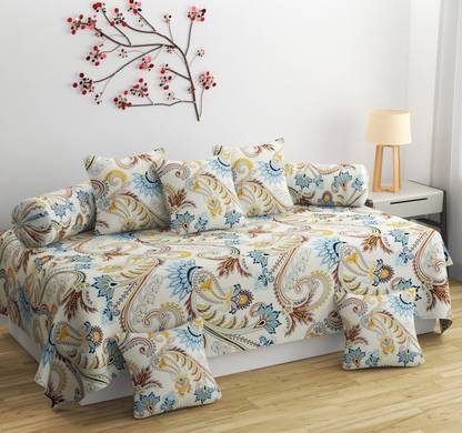 NCS Cotton Floral Diwan Set