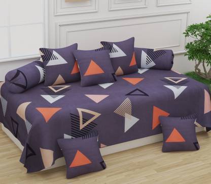 CHHILAKIYA Polycotton Geometric Diwan Set