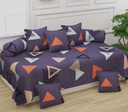 CHHILAKIYA Polycotton Geometric Diwan Set