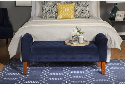 TFS Upholstered Flip Top Storage Bench Solid Wood Settee