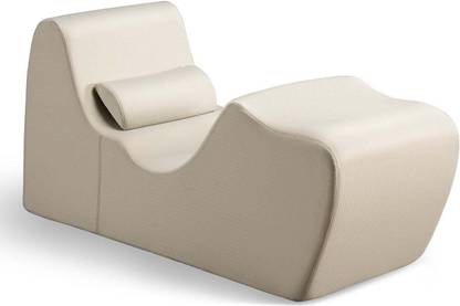 Soul Light Art Sheesham wood Sofa Chaise Pillow Included for Relaxation Yoga Beige Engineered Wood Diwan