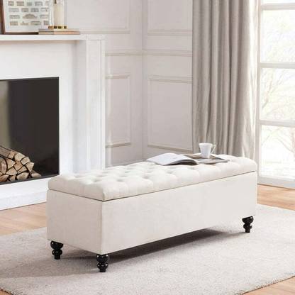 MAJESTIC MART Luxurious Bench Ottoman with Storage | Settee For Bedroom, Living Room, Entryway Solid Wood Settee