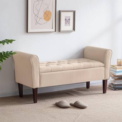 TFS Luxury Bench/Settee/Sofa with Storage Box For Bedroom, Living,office Solid Wood Settee