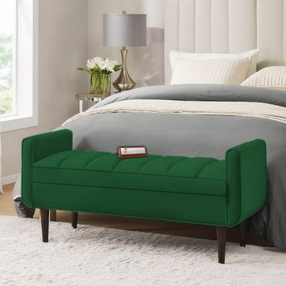 TFS Luxury Bench 2 Seater Settee with Storage Box For Living Room/Bedroom/Office Solid Wood Settee