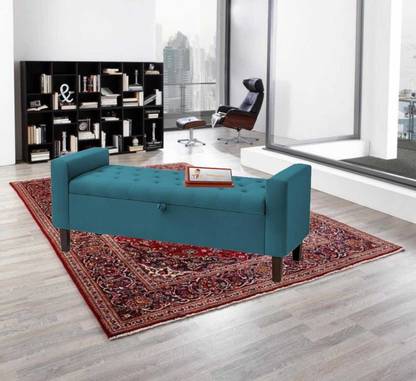 TFS Button Tufted Design 2 Seater Bench/ Ottoman/Sofa for Bedroom/Livingroom/Office Solid Wood Settee